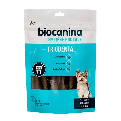 Biocanina Triodental Lamelle à mâcher Chien Très Petit <5kg Sachet/15
