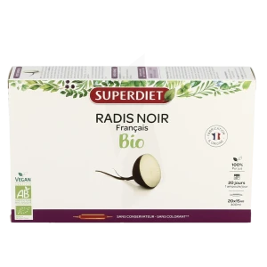Superdiet Radis Noir Bio Solution Buvable 20 Ampoules/15ml
