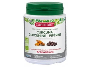 Superdiet Curcuma Curcumine Piperine Bio Gélules B/120