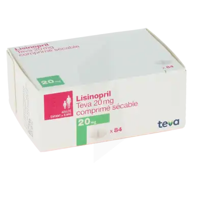 Lisinopril Teva 20 Mg, Comprimé Sécable à TOULOUSE