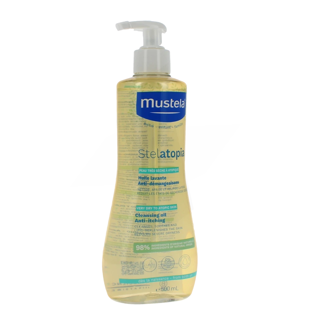 Mustela Stelatopia Huile Lavante à L’oléodistillat De Tournesol Bio 500 Ml