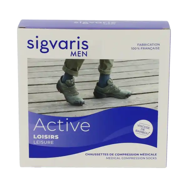 Sigvaris 2 Active Loisirs New Chaussette Homme Anthracite Ml
