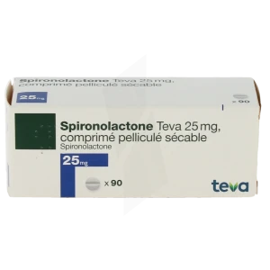 Spironolactone Teva 25 Mg, Comprimé Pelliculé Sécable