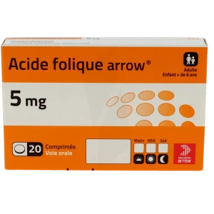 Acide Folique Arrow 5 Mg, Comprimé