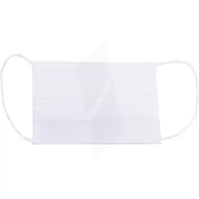 Masque En Tissu Blanc - 10 Lavages B/1 à Auzielle