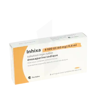 Inhixa 6 000 Ui (60 Mg) Dans 0,6 Ml, Solution Injectable En Seringue Préremplie à LIEUSAINT