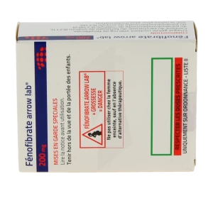 Fenofibrate Arrow Lab 200 Mg, Gélule