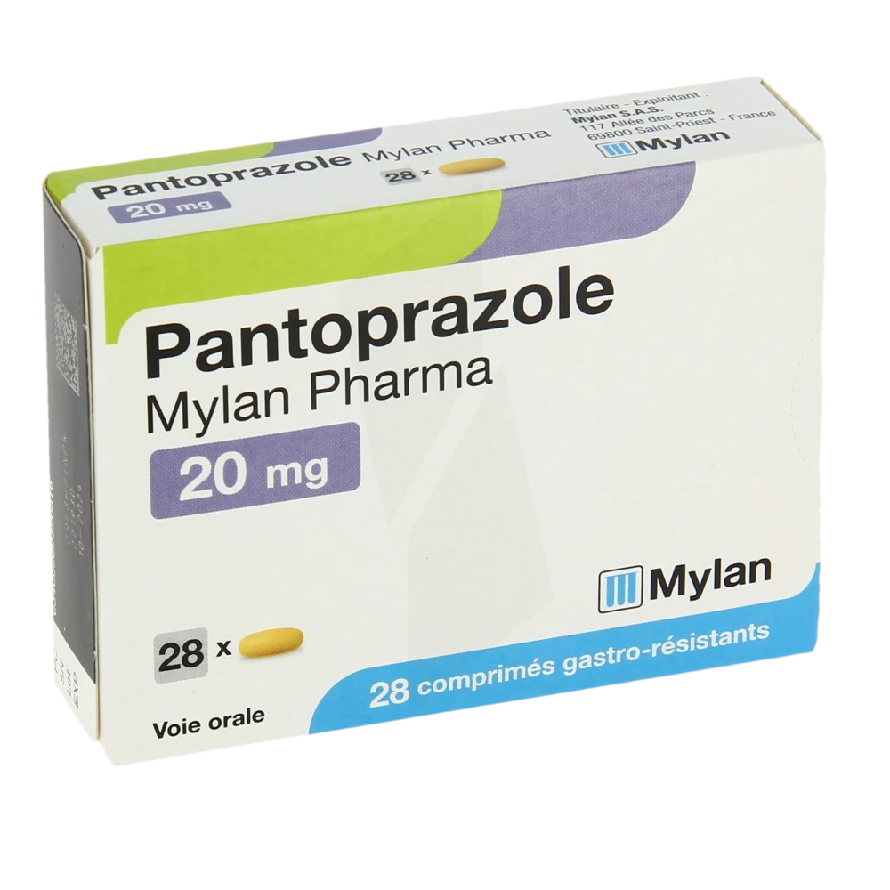Pantoprazole Mylan Pharma 20 Mg, Comprimé Gastro-résistant