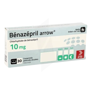Benazepril Arrow 10 Mg, Comprimé Pelliculé Sécable