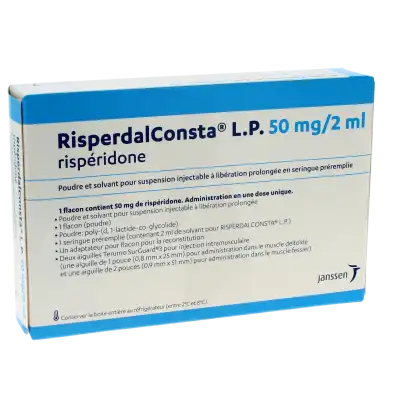 Risperdalconsta L.p. 50 Mg/2 Ml, Poudre Et Solvant Pour Suspension Injectable à Libération Prolongée En Seringue Préremplie à Casteljaloux
