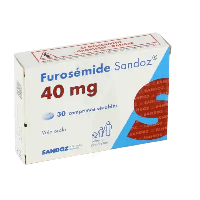 Furosemide Sandoz 40 Mg, Comprimé Sécable à Paris
