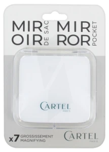 Miroir De Sac Carre Blanc - 8.5 Cm - X7