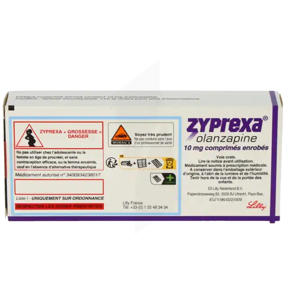 Zyprexa 10 Mg, Comprimé Enrobé