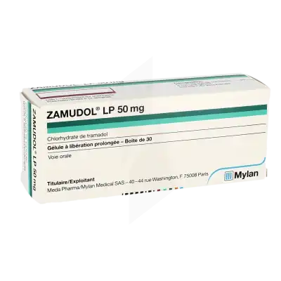 ZAMUDOL LP 50 mg, gélule à libération prolongée