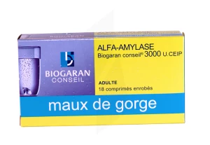 Alfa-amylase Biogaran Conseil 3 000 U.ceip, Comprimé Enrobé