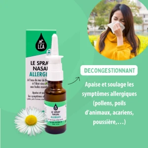 Lca Spray Nasal Allergies à L'aloé Véra Bio Et Aux Huiles Essentielles Bio 20ml