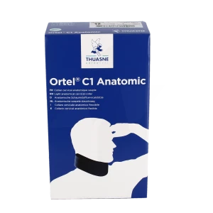 Thuasne Ortel C1 Anatomic - Collier Cervical Avec Housse - Marine 11cm T1