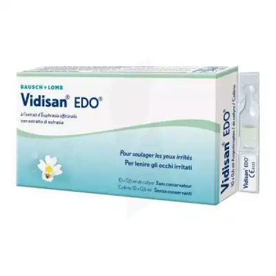 Vidisan Edo Solution Ophtalmique Irritations Oculaires 10 Unidoses/0,6ml à Vétraz-Monthoux