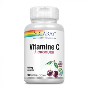 Solaray Vit C à Croquer 500mg 30 Pastilles