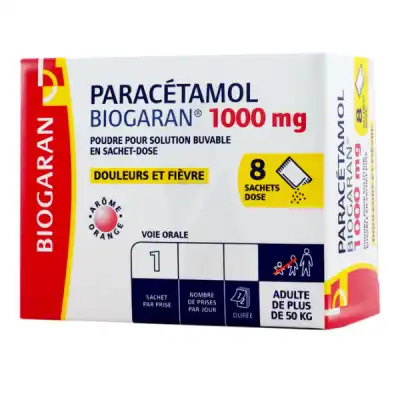 Paracetamol Biogaran 1000 Mg, Poudre Pour Solution Buvable En Sachet-dose à CLERMONT-FERRAND