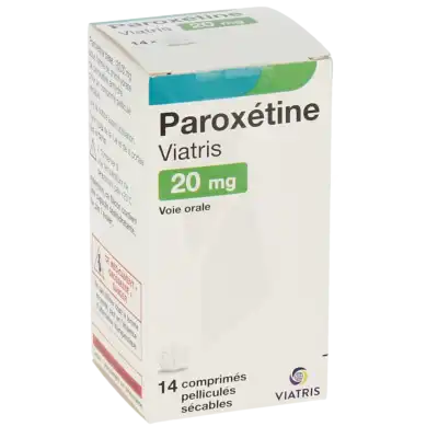 Paroxetine Viatris 20 Mg, Comprimé Pelliculé Sécable à CHAMPAGNOLE