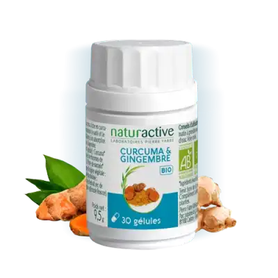 Naturactive Phytothérapie Curcuma & Gingembre Bio Gélules Boîte De 30 à AUDENGE