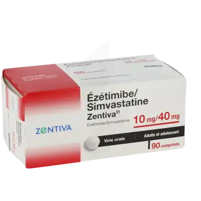 Ezetimibe/simvastatine Zentiva 10 Mg/40 Mg, Comprimé à Nice