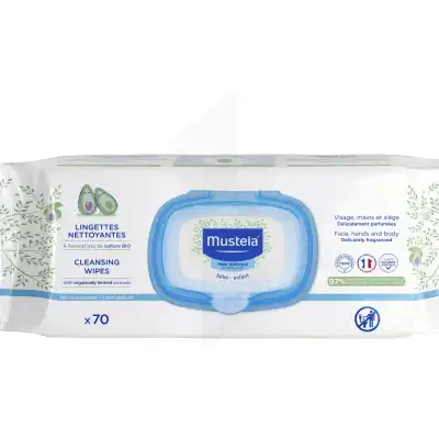 Mustela Bebe Enfant Lingette Nettoyante Avocat Bio Dévidoir/70 à LEVIGNAC
