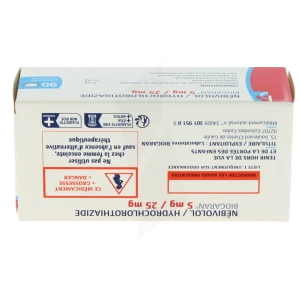 Nebivolol/hydrochlorothiazide Biogaran 5 Mg/ 25 Mg, Comprimé Pelliculé