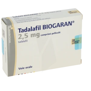 Tadalafil Biogaran 2,5 Mg, Comprimé Pelliculé