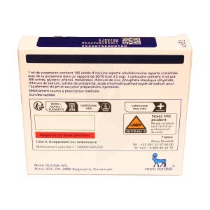 Novomix 30 Penfill 100 Unités/ml, Suspension Injectable En Cartouche