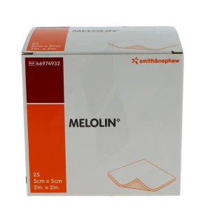 Melolin, 5 Cm X 5 Cm , Bt 25