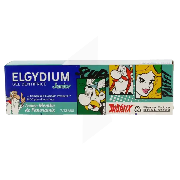 Elgydium Junior Asterix Pâte Dentifrice Menthe Douce T/50ml