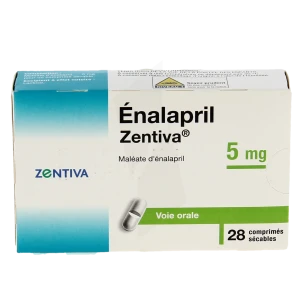 Enalapril Zentiva 5 Mg, Comprimé Sécable