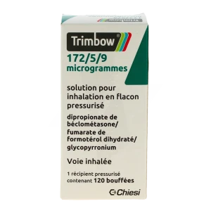 Trimbow 172 Microgrammes/ 5 Microgrammes/ 9 Microgrammes, Solution Pour Inhalation En Flacon Pressurisé