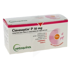 Clavaseptin P 50 Mg Comprimes Pour Chiens Et Chats, Comprimé