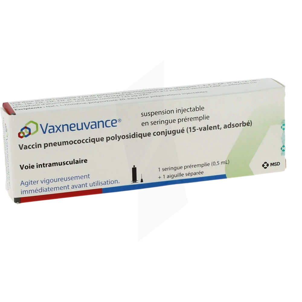 Vaxneuvance, Suspension Injectable En Seringue Préremplie.vaccin Pneumococcique Polyosidique Conjugué (15-valent, Adsorbé)