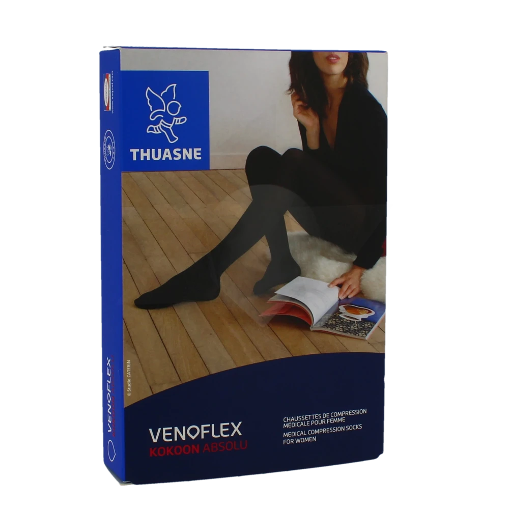 Venoflex Kokoon Absolu 2 Chaussette Femme Noir Taille 5n