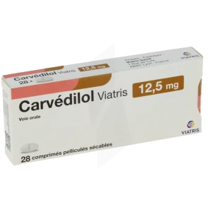 Carvedilol Viatris 12,5 Mg, Comprimé Pelliculé Sécable