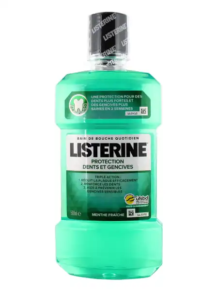 Listerine Bain De Bouche Protection Dents Et Gencives Menthe Fraîche 250ml