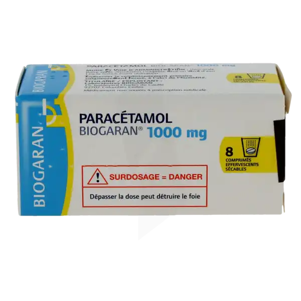 Paracetamol Biogaran 1000 Mg, Comprimé Effervescent Sécable