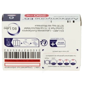 Azithromycine Eg 250 Mg, Comprimé Pelliculé