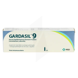 Gardasil 9, Suspension Injectable En Seringue Préremplie. Vaccin Papillomavirus Humain 9-valent (recombinant, Adsorbé)
