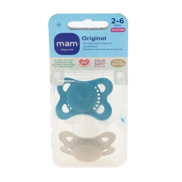 Mam Original Sucette Silicone 2-6mois Tendance B/2