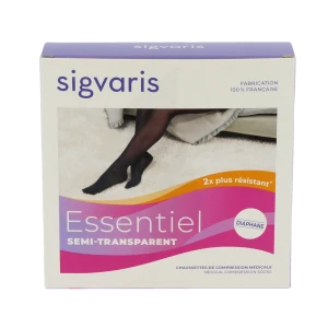 Sigvaris Essentiel Semi-transparent Chaussettes  Femme Classe 2 Noir Medium Normal