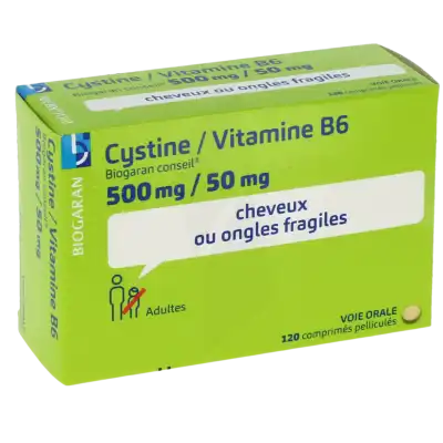 Cystine / Vitamine B6 Biogaran Conseil 500 Mg/50 Mg, Comprimé Pelliculé à Paris