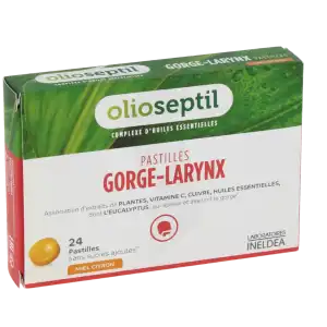 Olioseptil Pastille Gorge Larynx Miel Citron à Lieusaint
