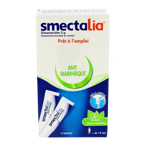 Smectalia 3 G Citron-menthe, Suspension Buvable En Sachet