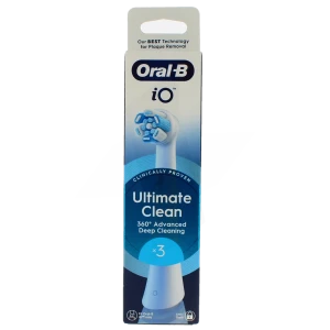 Oral B Io Ultimate Clean Recharge Brosse à Dents électrique Boîte De 3