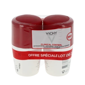Vichy Deodorant Dermo-tolerance Détranspirant Anti-odeur 96h 2roll-on/50ml